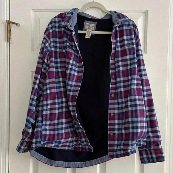 L.L. Bean Other - L.L.Bean Fleece-lined flannel shirt NWOT Size L